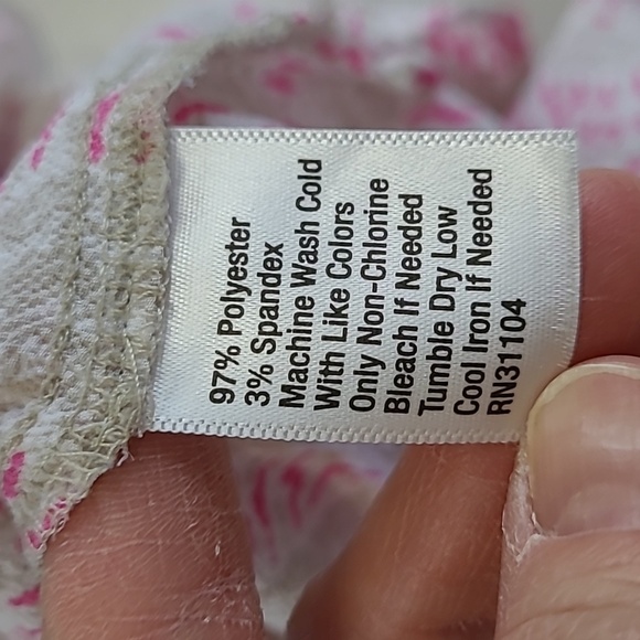 New Directions Pink, Khaki & Cream Asymmetrical Blouse size 1X - Picture 4 of 8